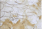 Sandsteinbild Seerosen